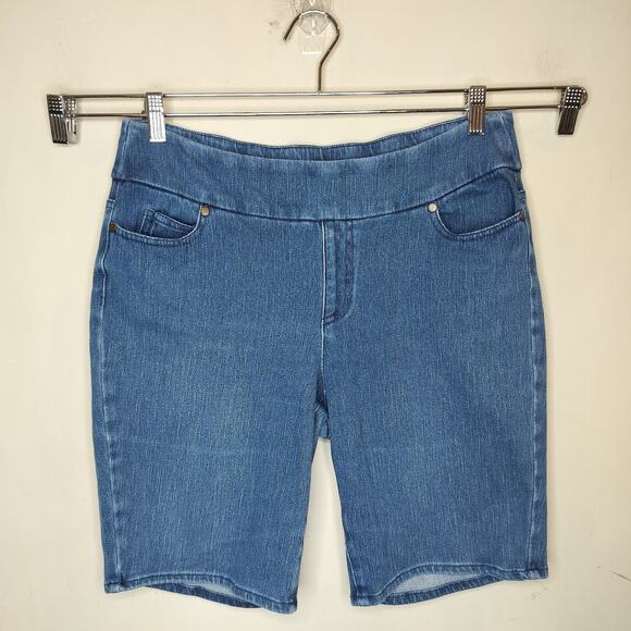 Coldwater Creek Pull On Bermuda Jean Shorts - Picture 1 of 8